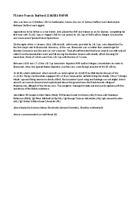A preview of a PDF biography for Stafford, John Francis